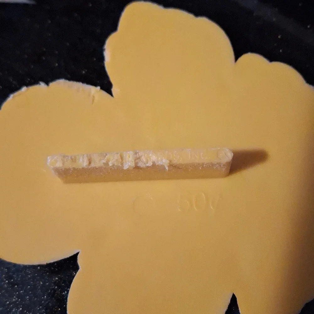Orange Leaf-Shaped Ornament Plastic Vintage